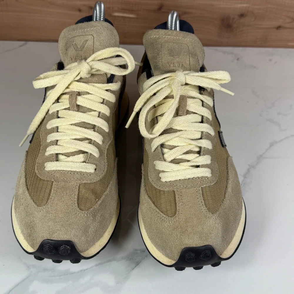 Veja Rio Branco Ripstop Dune Black Suede Leather Sneakers Women size US 9.5 - Picture 4 of 16